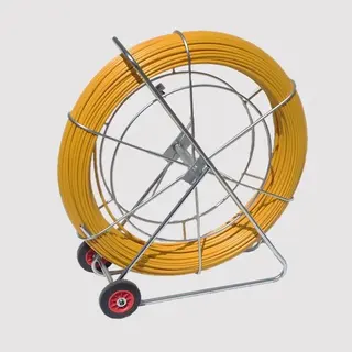 LCR14 Conduit Duct Rod | Glass Fibre Reinforced Epoxy | Galvanized Steel Frame with Rear Wheels