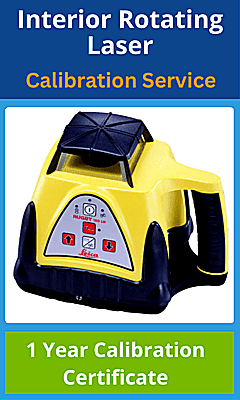 Interior rotating laser calibration