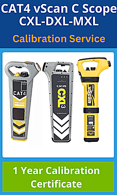 Radiodetection CAT4, Vivax vScan and C.Scope locator calibration