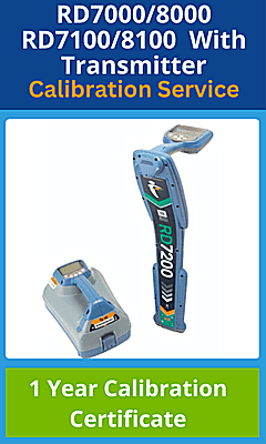 Radiodetection RD7000/RD8000 locator with transmitter calibration