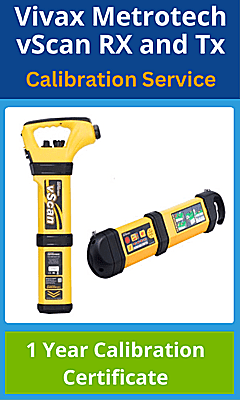 Vivax-Metrotech vScan receiver and transmitter calibration