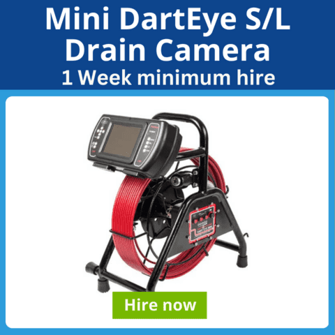 Mini DartEye S/L drain inspection camera system for hire